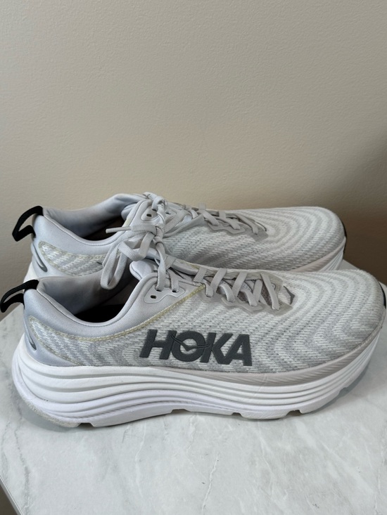 Hoka Shoes - 🔥Hoka Light Gray and White Women's Running Shoes Size 9.5 EC🔥